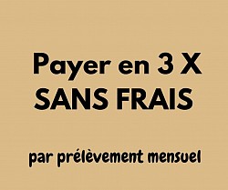 Paiement en 3 x sans frais